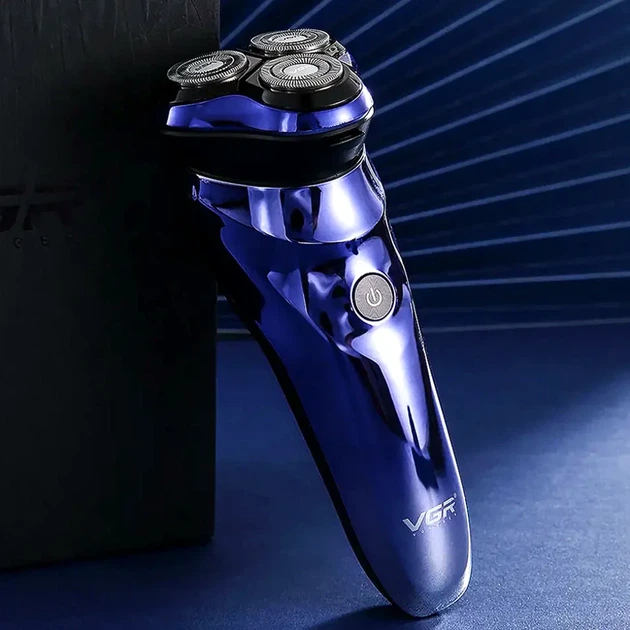 Мужская роторная электробритва VGR V-305 с тремя плавающими головками и USB-зарядкой для сухого бритья - Фото 5 Мужская роторная электробритва VGR V-305 с тремя плавающими головками и USB-зарядкой для сухого бритья - изображение 5