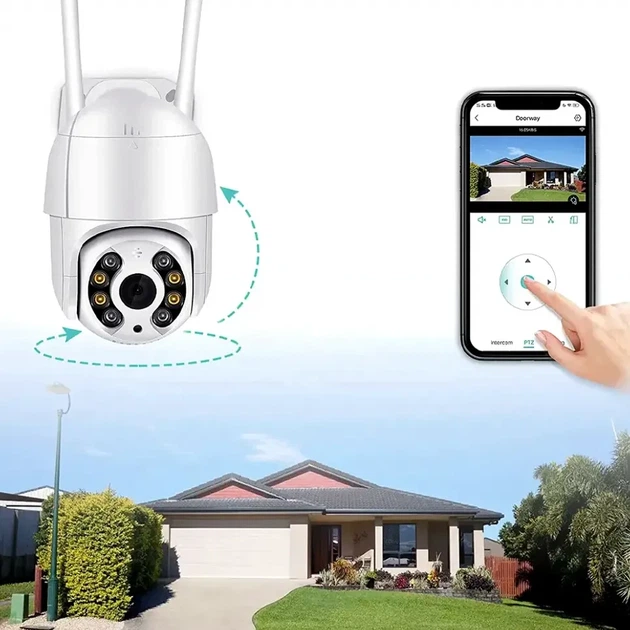 Уличная Wi-Fi камера видеонаблюдения поворотная 1080p с ИК-подсветкой и двусторонней связью A8 белая - Фото 7 Уличная Wi-Fi камера видеонаблюдения поворотная 1080p с ИК-подсветкой и двусторонней связью A8 белая - изображение 7