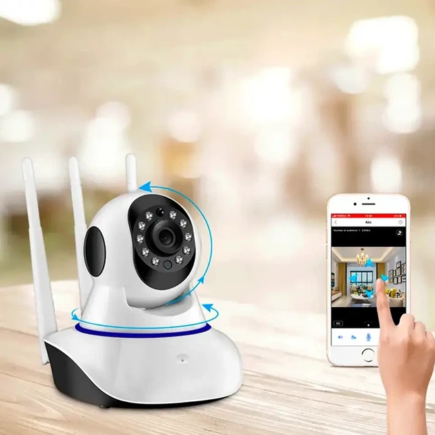 Камера видеонаблюдения IP поворотная с ИК подсветкой и поддержкой WiFi 720p модель Q5 - изображение 2
