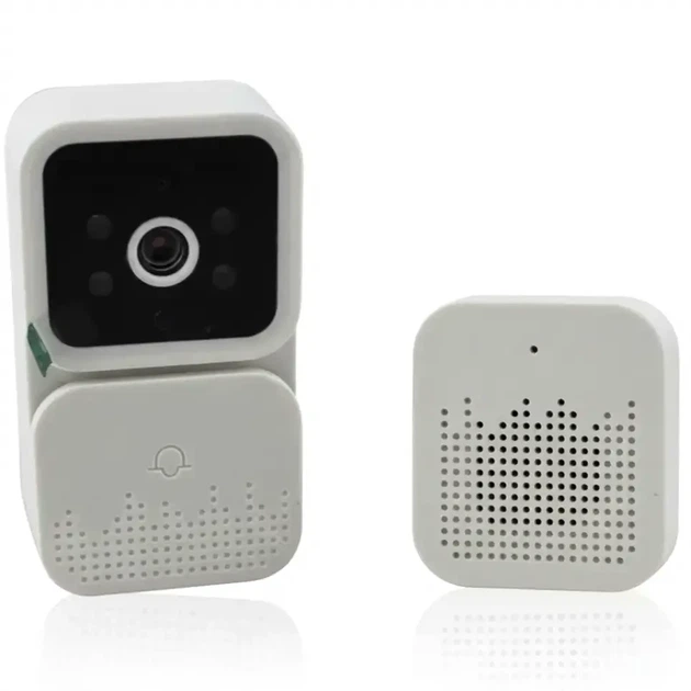 Беспроводной видеозвонок Wi-Fi 150 м 10 мВт 5 В USB белый для контроля доступа - изображение 9