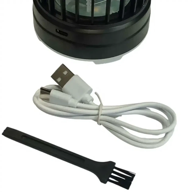 Лампа ловушка уничтожитель насекомых 5 Вт 20 кв м пластик Mosquito Killer Pro черный - изображение 8