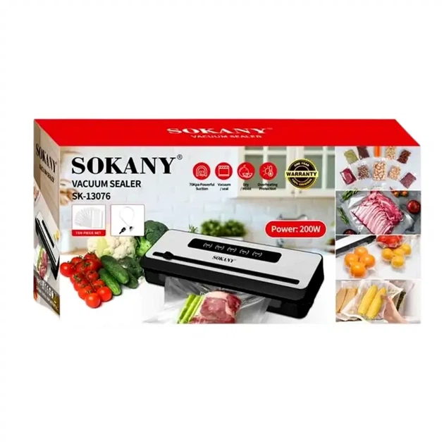 Вакуумный упаковщик 200Вт 32 см для продуктов из нержавеющей стали модель SK-13076 - изображение 8