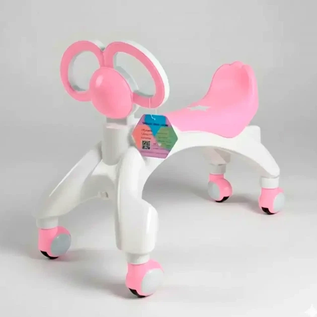 Ходунки-беговел 4 колеса для детей от 9 месяцев до 3 лет розовые BABY WALKER - Фото 3 Ходунки-беговел 4 колеса для детей от 9 месяцев до 3 лет розовые BABY WALKER - изображение 3