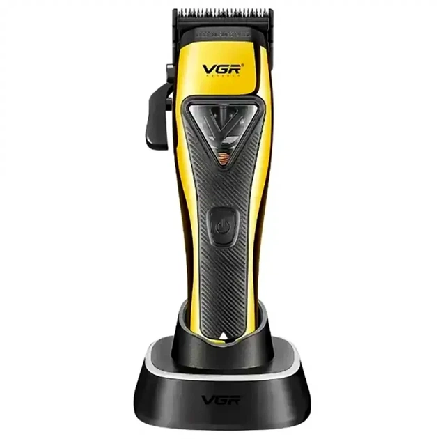 Машинка для стрижки VGR V-015 с 6 магнитными насадками аккумулятор 2500 мАч USB Type-C черный керамические лезвия - изображение 6