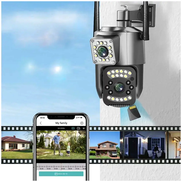 Уличная IP-камера 4 Мп с WiFi и датчиком движения SC03 черный - изображение 6