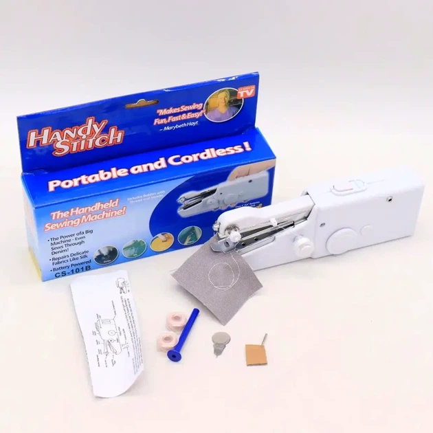 Ручная швейная машинка Handy Stitch WJ-07 портативная механическая с автоматическим формированием петли белая - изображение 10