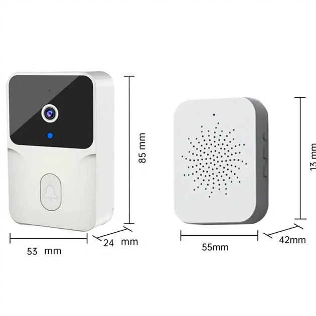 Беспроводная видеокамера звонка с Wi-Fi 720P ночное видение двусторонняя аудиосвязь USB белый M6 - изображение 9