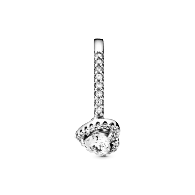 Серебряное кольцо Pandora «Искренние чувства» Серебряное кольцо Пандора Сердце Паве 198421C01 16 мм - изображение 3