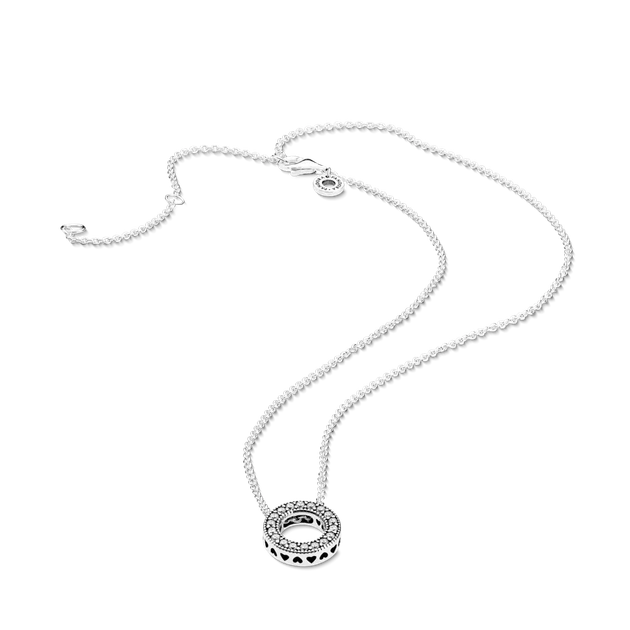 Серебряное колье Pandora с паве серебряное ожерелье Пандора Круг Паве 397436CZ - Фото 3 Серебряное колье Pandora с паве серебряное ожерелье Пандора Круг Паве 397436CZ - изображение 3