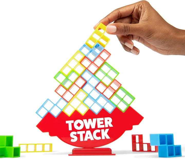 Настільна гра балансир Tower Stack Розвиваючий дерев'яний конструктор-вежа Для всієї родини (810192981588) - зображення 2
