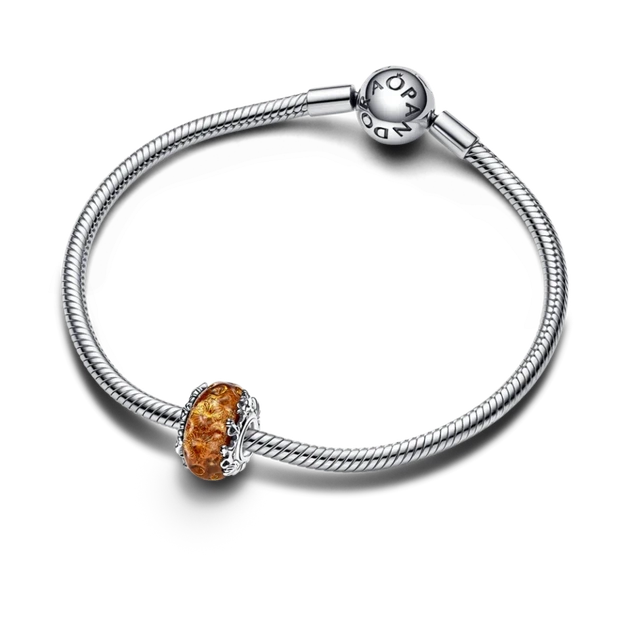 Серебряный шарм Pandora «Король Лев» Серебряная бусина Пандора Огненное Оранжевое Мурано The Lion King Дисней Disney 793252C00 - изображение 4