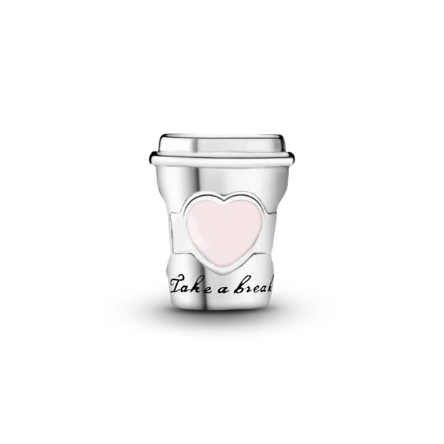 Срібний шарм Pandora «Кава з собою» Срібна намистина Пандора Стаканчик кави Take a break Coffee 797185EN160 - зображення 4
