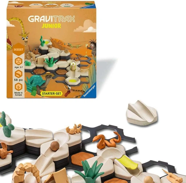 Набір інтерактивного трек-конструктора Ravensburger GraviTrax Junior: Starter-Set S Desert (24585) (4005556245857) - Фото 4 Набір інтерактивного трек-конструктора Ravensburger GraviTrax Junior: Starter-Set S Desert (24585) (4005556245857) - зображення 4