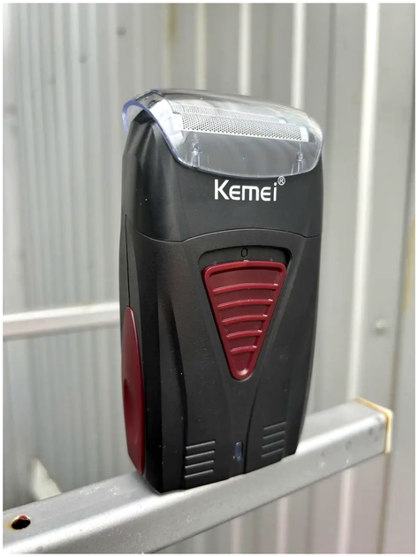 Электробритва Kemei аккумуляторная для мужчин с двумя ножевыми блоками для качественного бритья - Фото 2 Электробритва Kemei аккумуляторная для мужчин с двумя ножевыми блоками для качественного бритья - изображение 2