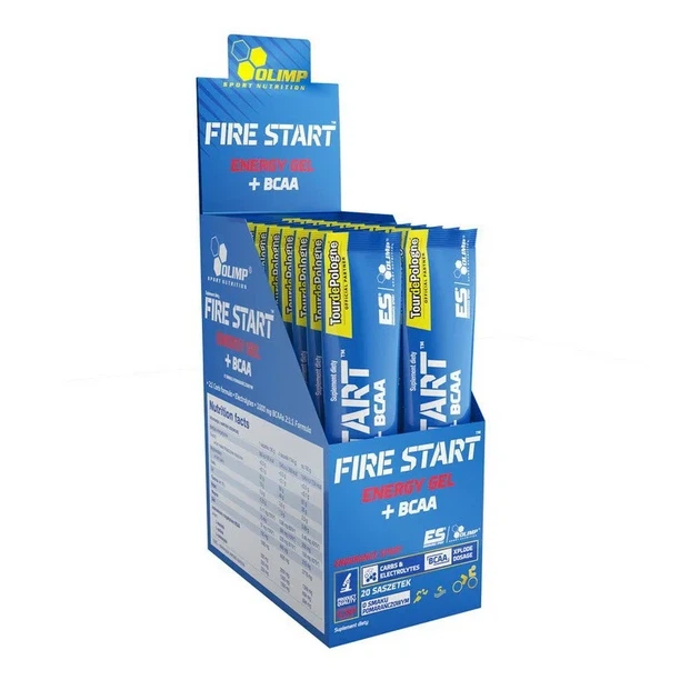 Енергетичний гель з BCAA Fire Start Energy Gel + BCAA Olimp Nutrition, зелене яблуко, 36 г - Фото 1 Енергетичний гель з BCAA Fire Start Energy Gel + BCAA Olimp Nutrition, зелене яблуко, 36 г - зображення 1