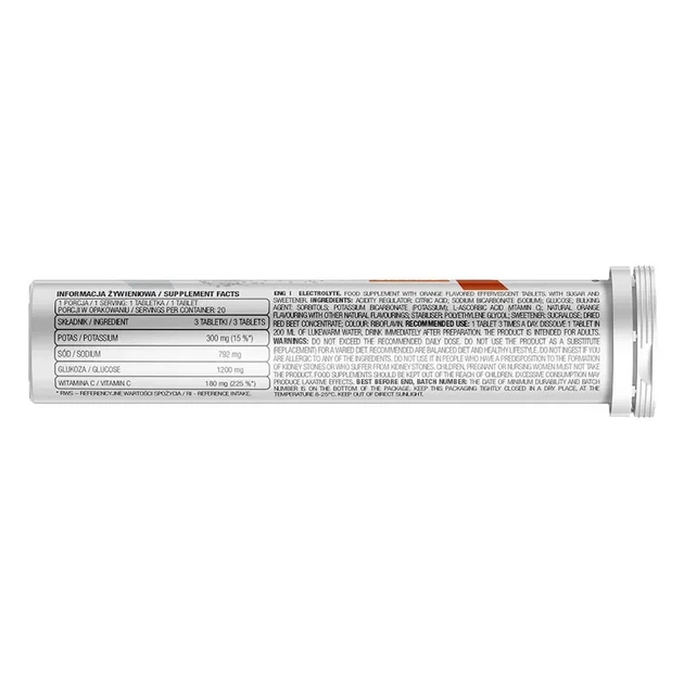 Електроліти Electrolyte OstroVit Апельсин 20 таблеток - зображення 4