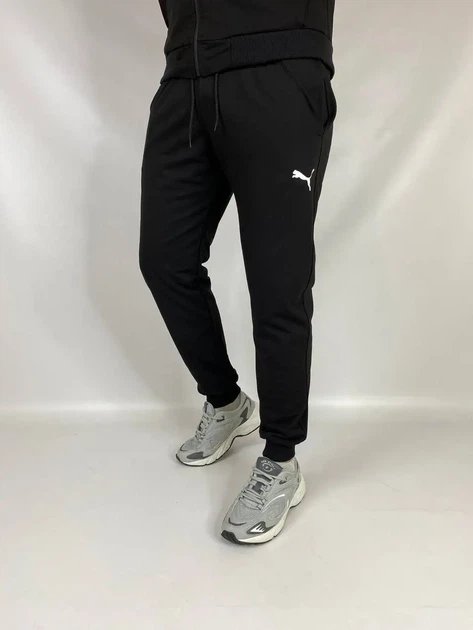 Спортивные штаны для мужчин с манжетом 52 (XL) Черный - Фото 1 Спортивные штаны для мужчин с манжетом 52 (XL) Черный - изображение 1