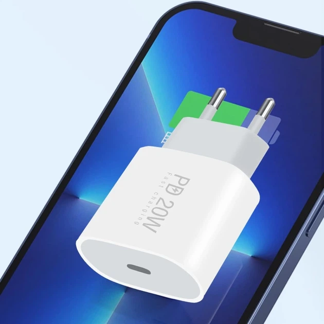 Мережевий зарядний пристрій WUW-C178 1Type-C PD20W white - изображение 3