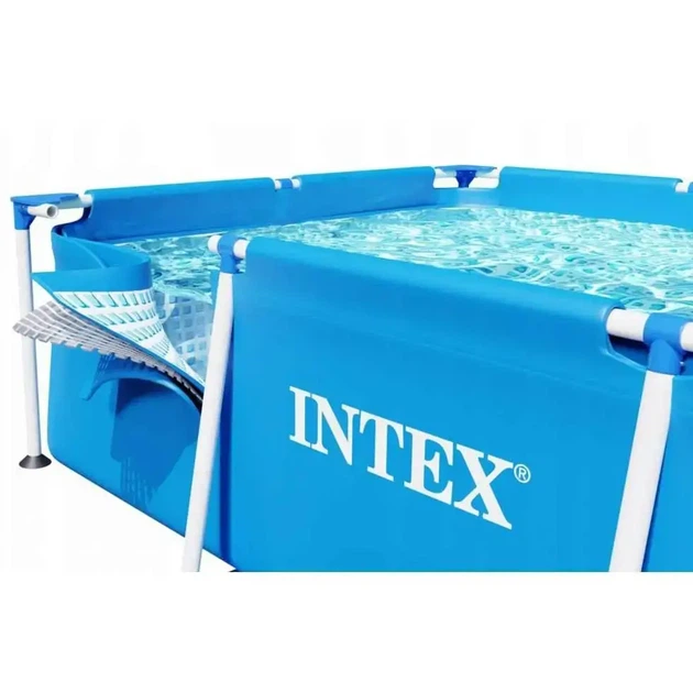 Каркасный бассейн Intex 28270 прямоугольный 220×150×60 см 1662 л. ПВХ Small Frame стальной каркас синий для семьи - изображение 4