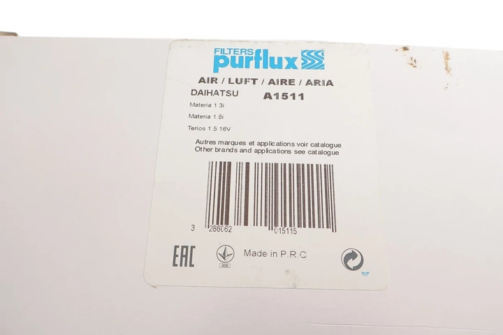 Повітряний фільтр Purflux A1511 Daihatsu Terios 17801B1010, J1326027 - зображення 4