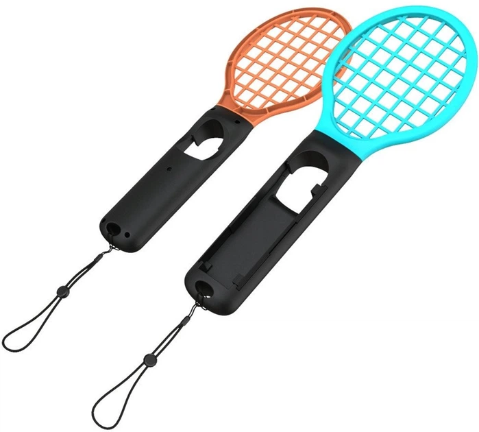 Uchwyt Yaxo na Joy-Con Tennis Pro Set do NS/NS2 Inferno Pomarańczowy/Niebieski (YGTPSJCH01CM) - obraz 2