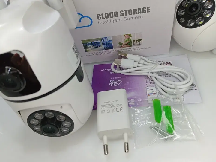 Уличная Wi-FI Камера видеонаблюдения 8 MP/ 360°, поворотная уличная IP видеокамера с двумя объективами, встроенный динамик, ночное видение, умное отслеживание человека, защита для улицы и дома - изображение 10