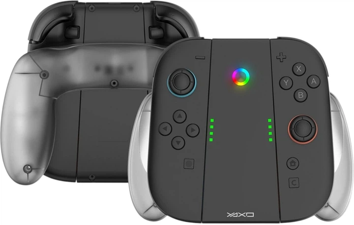 Zestaw uchwytów ładujących Yaxo na Joy-Con Charge Grip Set do NS/NS2 Techno Black (YGCGSJCH01B) - Zdjęcie 3 Zestaw uchwytów ładujących Yaxo na Joy-Con Charge Grip Set do NS/NS2 Techno Black (YGCGSJCH01B) - obraz 3