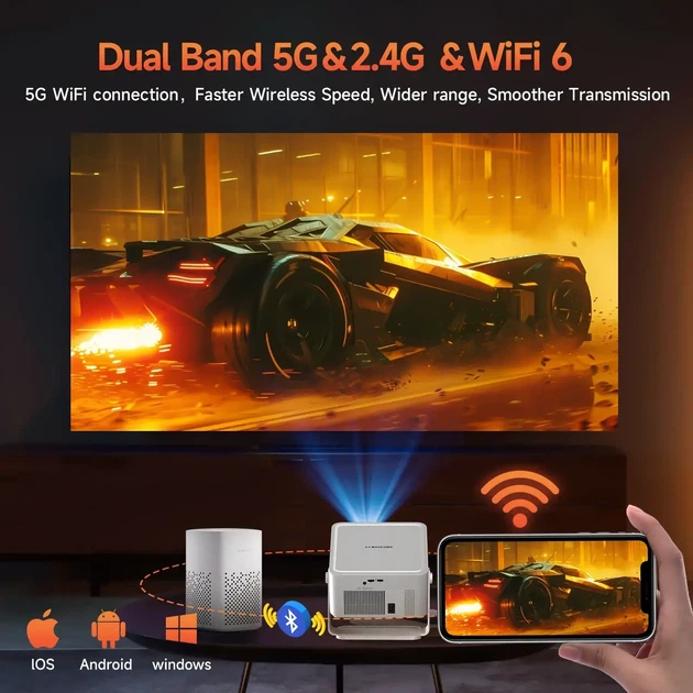 LED Проектор Magcubic HY450MAX 2/16GB 1100 ANSI, Android 14, стереодинамики, Wi-Fi, с голосовым поиском - изображение 7