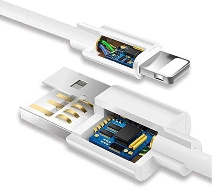 Кабель зарядки для Apple Lightning to USB для IOS устройств iPhone/iPad/iPod White - Фото 3 Кабель зарядки для Apple Lightning to USB для IOS устройств iPhone/iPad/iPod White - изображение 3