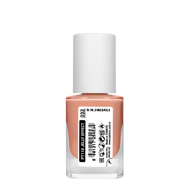 Лак для нігтів topface Jelly Effect Nail Polish швидковисихаючий № 32 Бежево-рожевий (PT110) - изображение 2