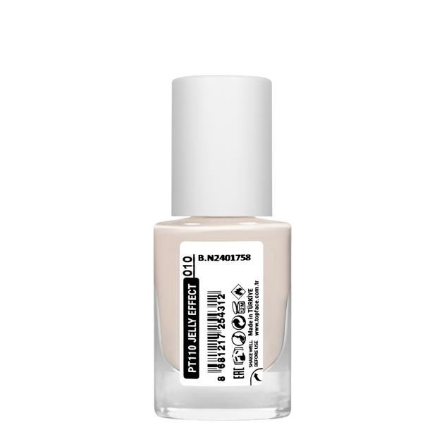 Лак для нігтів topface Jelly Effect Nail Polish швидковисихаючий № 10 Світлий нюдовий (PT110) - изображение 2