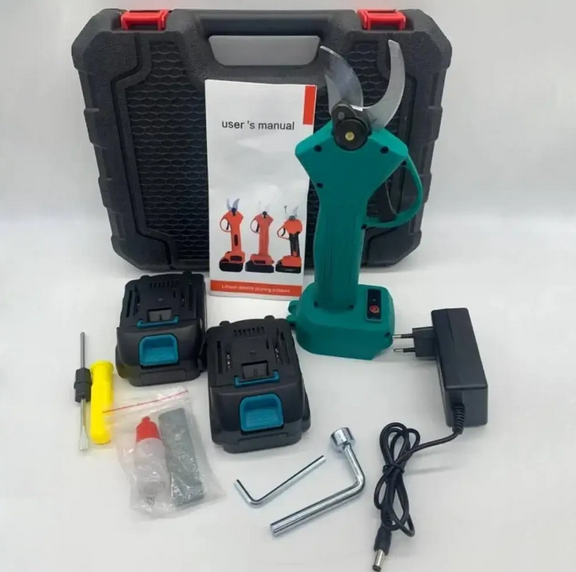 Аккумуляторный секатор Crafting Tools в кейсе 21 В 2 АКБ Li-Ion 25 мм ABS/сталь - изображение 4