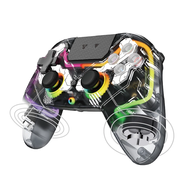 Ігровий джойстик Fantech WGP14V2 Nova Pro Epsilon Bluetooth V5.3, з RGB-підсвічуванням, 3 рівневою системою Turbo, 12 програмованими кнопками та 2 кнопками для макросів, акумулятор 600mAh з роботою до 10 годин Black - Фото 4 Ігровий джойстик Fantech WGP14V2 Nova Pro Epsilon Bluetooth V5.3, з RGB-підсвічуванням, 3 рівневою системою Turbo, 12 програмованими кнопками та 2 кнопками для макросів, акумулятор 600mAh з роботою до 10 годин Black - зображення 4