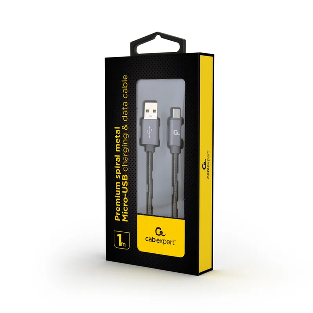 Кабель Cablexpert CC-USB2S-AMmBM-1M-BG USB 2.0 A-Micro B, 1 м, 2.1 А, премиум качество - Фото 2 Кабель Cablexpert CC-USB2S-AMmBM-1M-BG USB 2.0 A-Micro B, 1 м, 2.1 А, премиум качество - изображение 2
