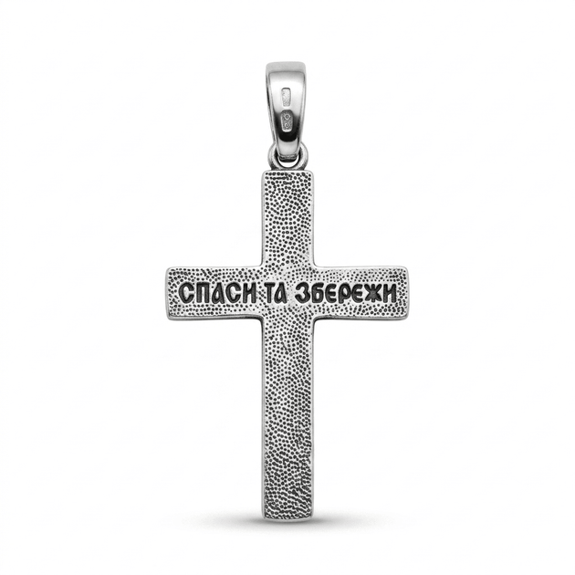 Серебряный крест Классическая защита (5217) - Фото 3 Серебряный крест Классическая защита (5217) - изображение 3