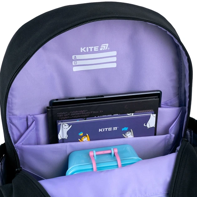Набір Kite Panda Love рюкзак + пенал + сумка для взуття Чорний (SET_K26-584M-2) - зображення 13