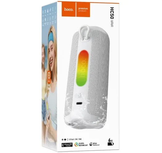 Портативная колонка Hoco HC50 Advantage BT Speaker 8W White - изображение 3