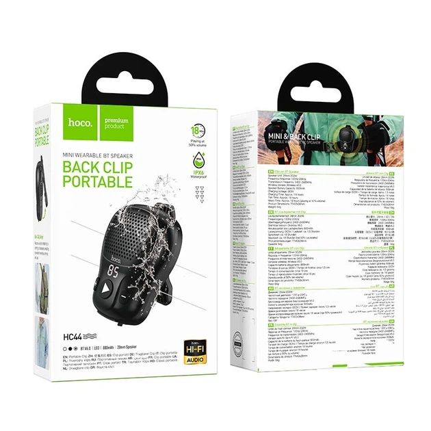 Портативна колонка Hoco HC44 Star Wearable BT Speaker 2W Black - Фото 2 Портативна колонка Hoco HC44 Star Wearable BT Speaker 2W Black - зображення 2