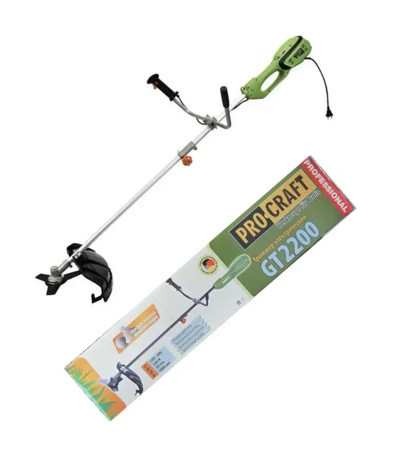 Сетевой триммер Procraft GT-2200 для травы и сорняков, садовая электрокоса с шириной скашивания леской 400 мм и ножом 230 мм, ручной электрический электротриммер со скоростью вращения до 10000 об/мин для газона, дачи и придомовой территории - изображение 11