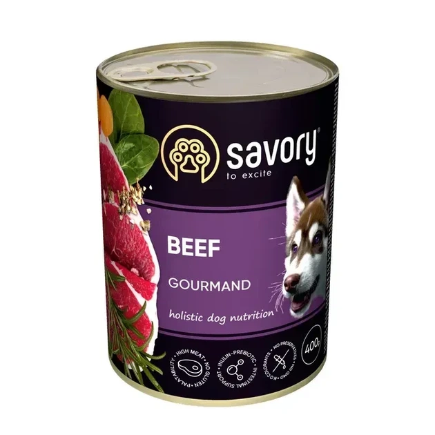Savory Adult вологий корм для собак 400 г - яловичина - Фото 1 Savory Adult вологий корм для собак 400 г - яловичина - изображение 1