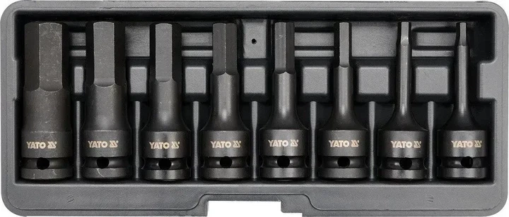 Набір ударних біт YATO HEX M6-M19 1/2 8 шт YT-1066 - Фото 1 Набір ударних біт YATO HEX M6-M19 1/2 8 шт YT-1066 - изображение 1