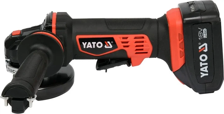 Угловая шлифовальная машина аккумуляторная YATO YT-82828 18В 125 мм 2x3Ah - изображение 4
