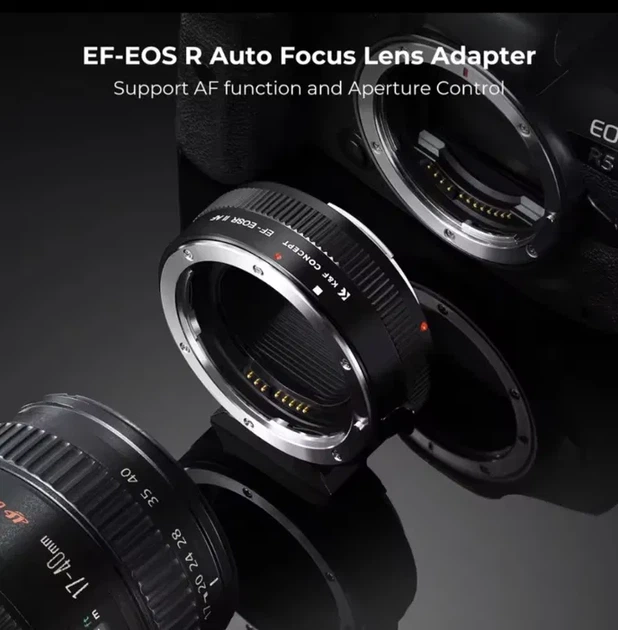 Адаптер Canon EF-EOS R AF автофокус (II улучшенный), K&F CONCEPT - изображение 2