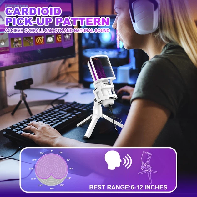 Ігровий USB-мікрофон ZealSound A68 RGB, шумозаглушення та кришталевий звук - изображение 2