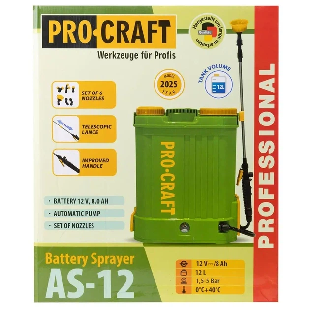 Аккумуляторный опрыскиватель Procraft AS12 (2026)(001203) - изображение 2