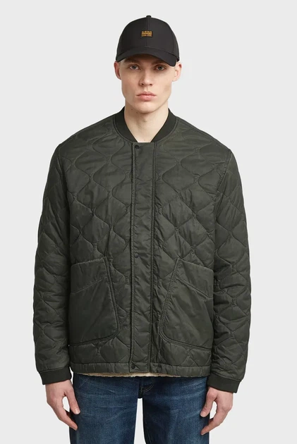 Чоловічий темно-зелений бомбер Quilted G-Star RAW XL D26878,E063 - Фото 1 Чоловічий темно-зелений бомбер Quilted G-Star RAW XL D26878,E063 - зображення 1