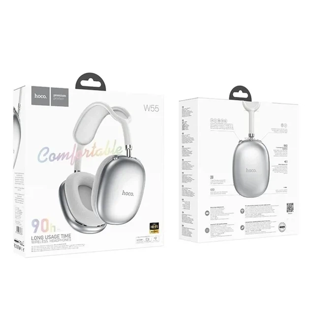 Навушники HOCO W55 Pleasing BT headphones Silver 6942007632676 - зображення 2