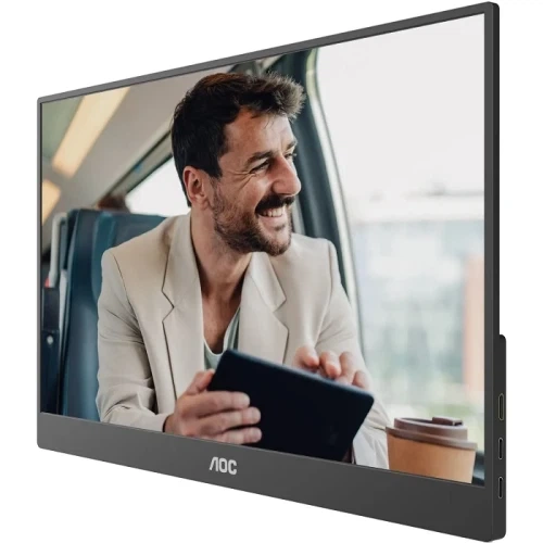 Монітор портативний 15.6" AOC 16T20E2, Black - зображення 3