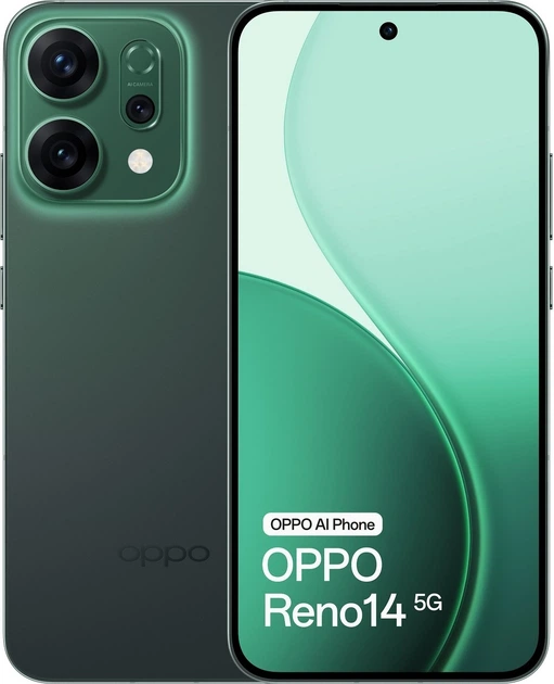 Smartfon OPPO Reno14 12/256GB Luminous Green (CPH2737 GREEN 12/256) - Zdjęcie 1 Smartfon OPPO Reno14 12/256GB Luminous Green (CPH2737 GREEN 12/256) - obraz 1