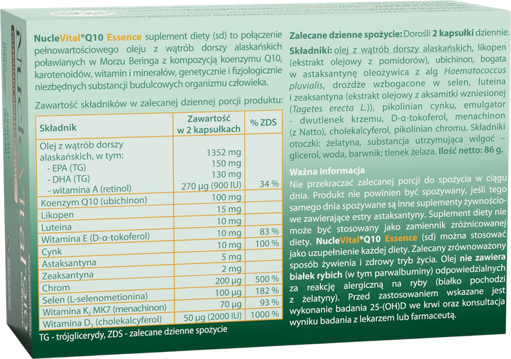 Suplement diety Marinex NucleVital Q10 Essence 60 kapsułek (5903839934186) - Zdjęcie 2 Suplement diety Marinex NucleVital Q10 Essence 60 kapsułek (5903839934186) - obraz 2
